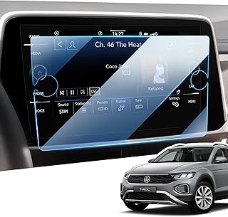 LANGBEAN Discover Media Screen Protector for VW T-Roc / Golf 7 / Tiguan 2 / Passat B8, 9H Tempered Glass Screen Protector Anti-Fingerprint Protective Film, Navigation Accessories Anti-Scratch