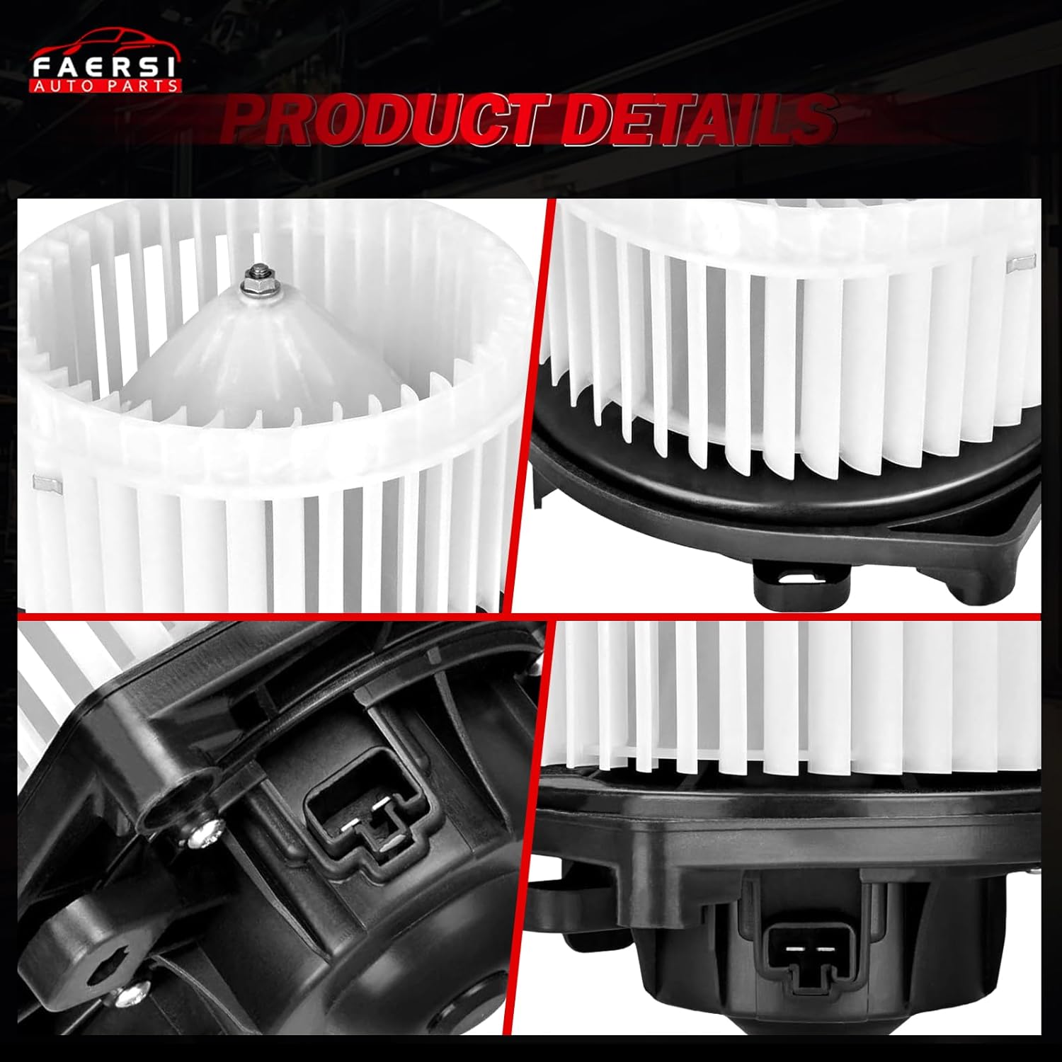 FAERSI HVAC Plastic Heater Blower Motor with Fan Cage Compatible with Toyota Tacoma 2005-2015 Replaces 87103-04043 615-50129 700188 Blower Assembly