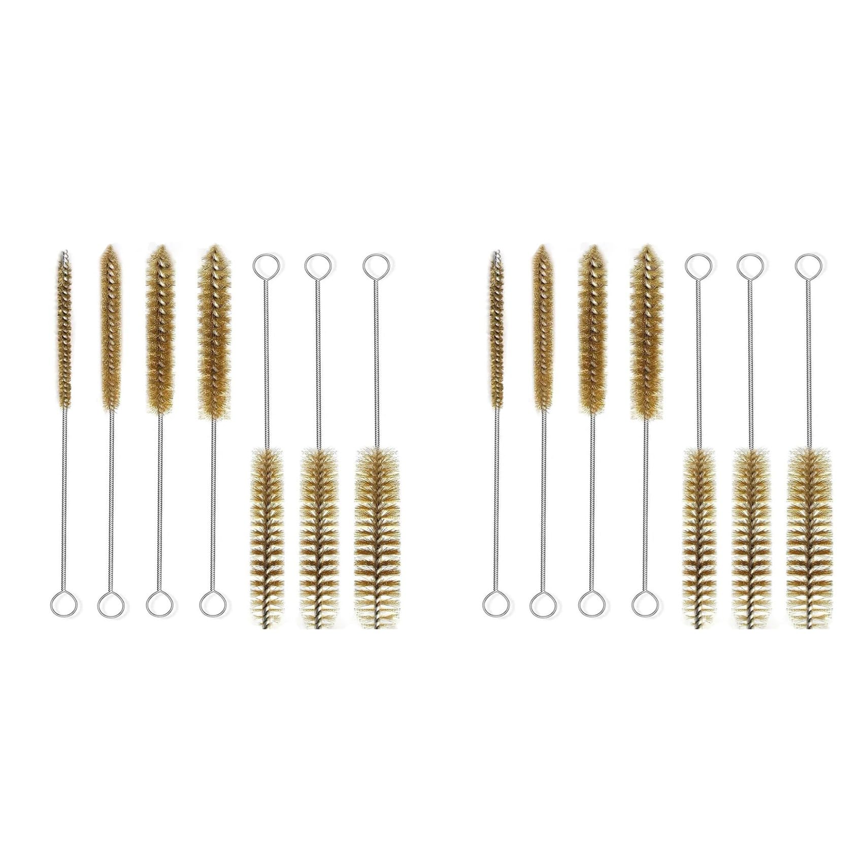 Ctrlzs 14Pcs Brass Wire Tube Brushes Bottle Brush Set,Wire Brushes For Cleaning,Wire Pipe Cleaner Bore Brush Cleaning