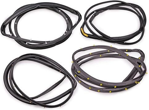 MAD HORNETS 4PCS Front Rear Door Rubber Seal Weatherstrip for Nissan