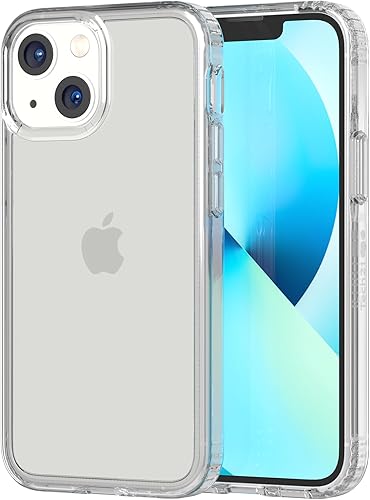 Tech21 Evo Clear - Funda transparente para iPhone 13 Mini con protección contra caídas de 12 pies
