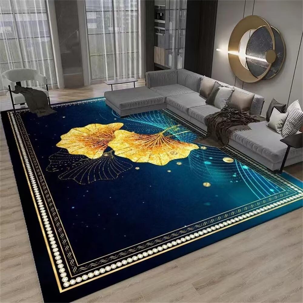 Tapis doux pour chambre ado et fille jaune luxe 200X300cm