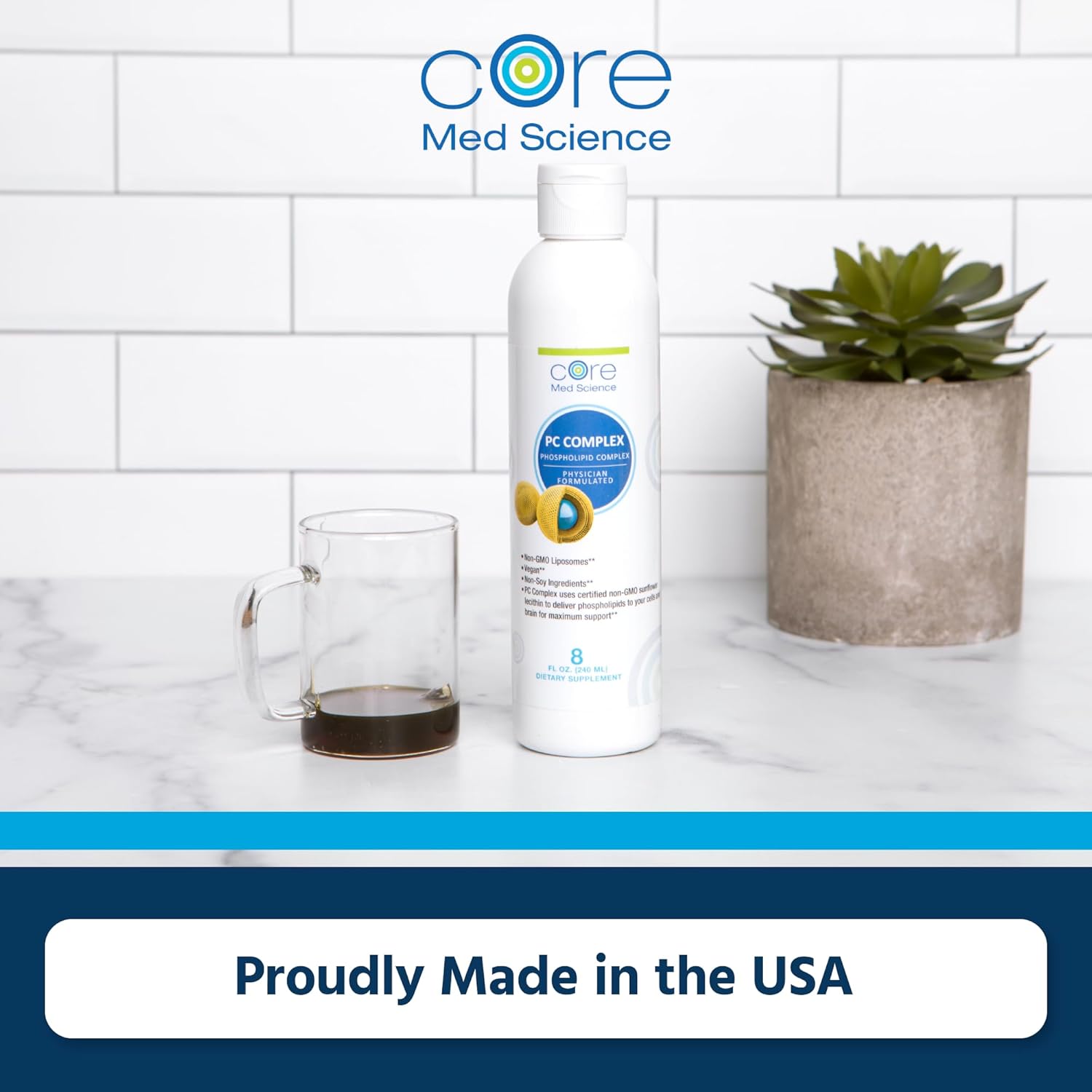 Core Med Science Phosphatidylcholine Supplement, Liposomal PC Complex (8 Fl Oz) - Lecithin Phospholipid Supplement That Supports Liver & Gut Health - Phosphatidyl Choline Liquid for Cognition Support - Image 7