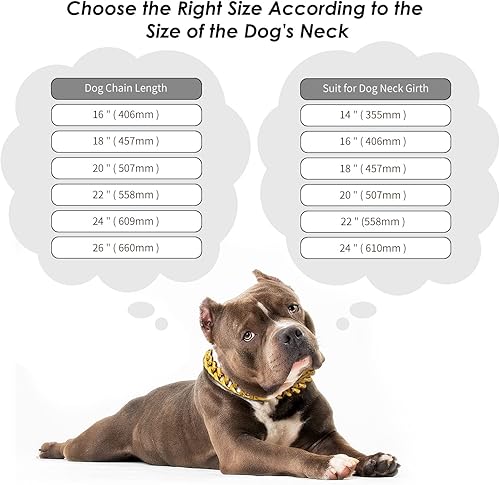 Miniatura 6 de Collar de cadena de oro para perro, collar de cadena de metal de 18 quilates, collar de perro con eslabones cubanos con diseño de hebilla segura