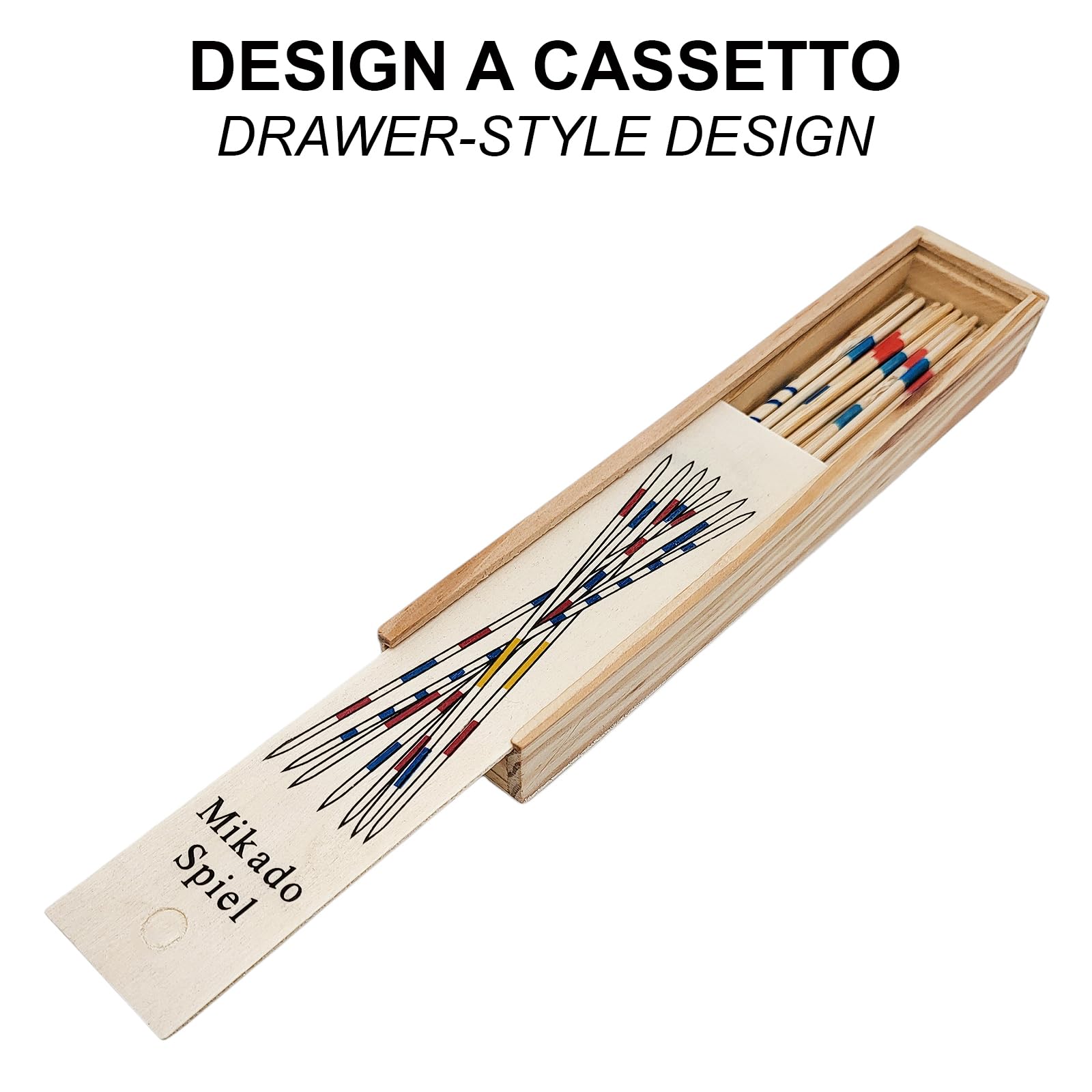 FAST WORLD SHOPPING - Gioco Mikado Spiel, Bastoncini in Legno Colorati, Shangai Gioco da Tavolo di Società, Shanghai Classico per Gruppo, Abilità, Precisione, Divertimento Assicurato (Confezione da 2)