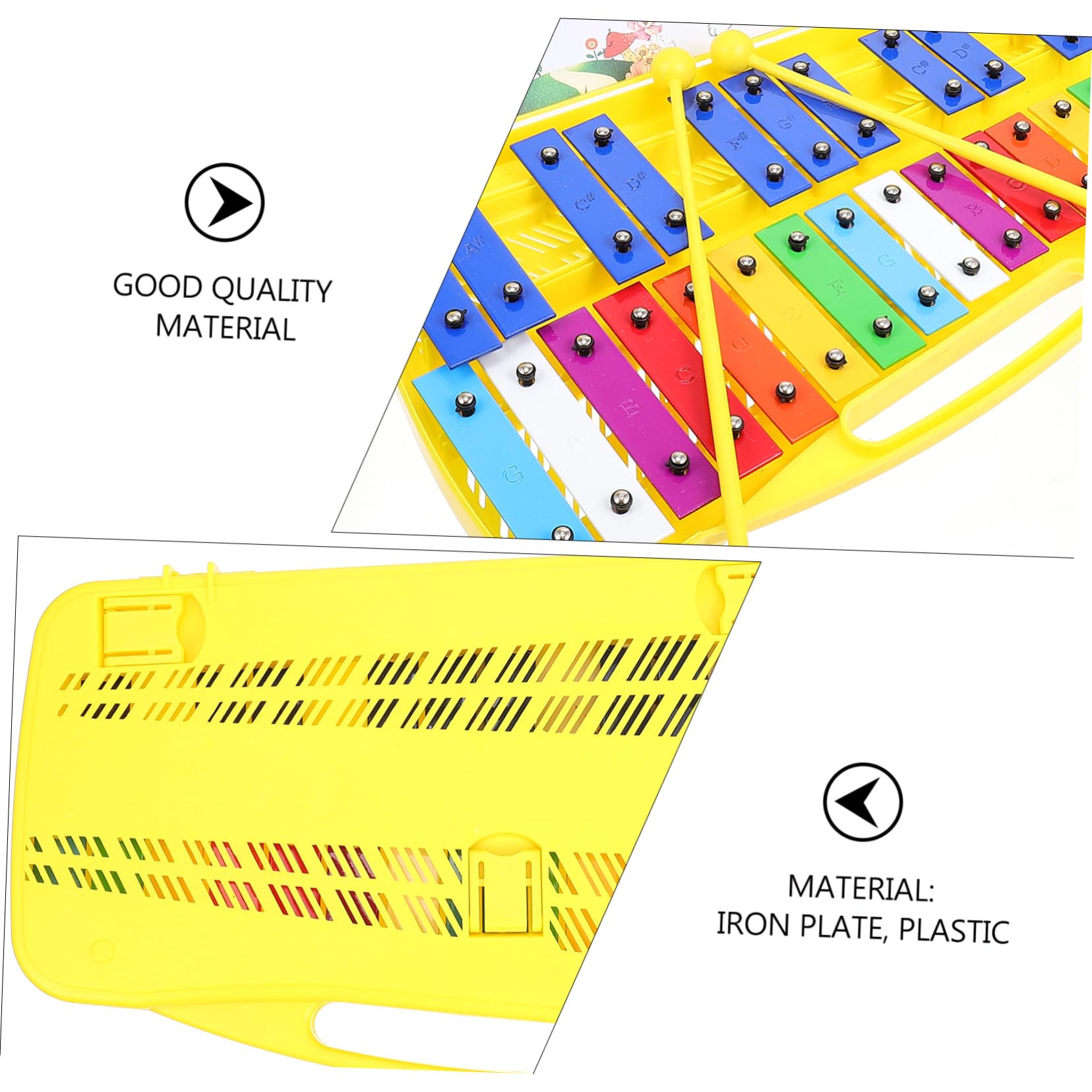 Metallofono Blu in Ferro e Plastica per 25 Note Ragazzo Ragazza | Tasti Colorati, Suono Chiaro, Strumento Orff, Gioco Educativo per Child