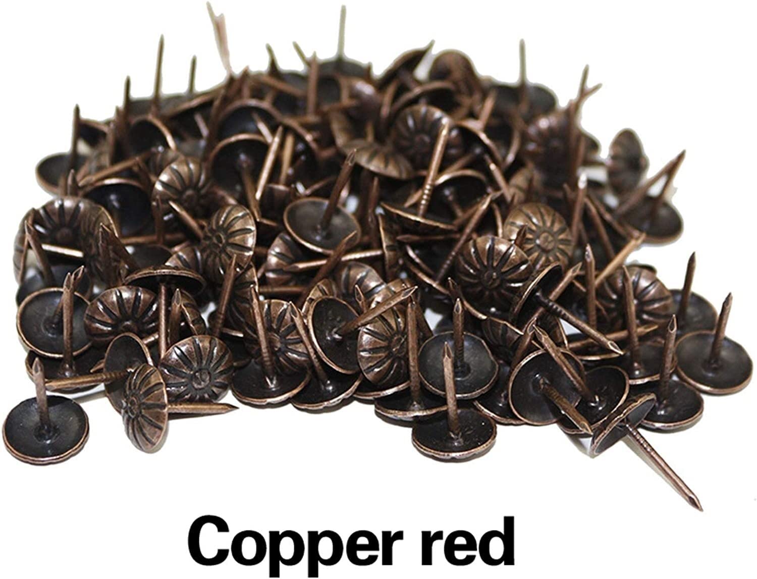 Dekorativer Nagel 100PCS Bronze Tack Schmuck Geschenk Wein Box Pin Tür Verschluss Hardware Zubehör Sofa Schule Büro Band Sägeblätter(Bronze)