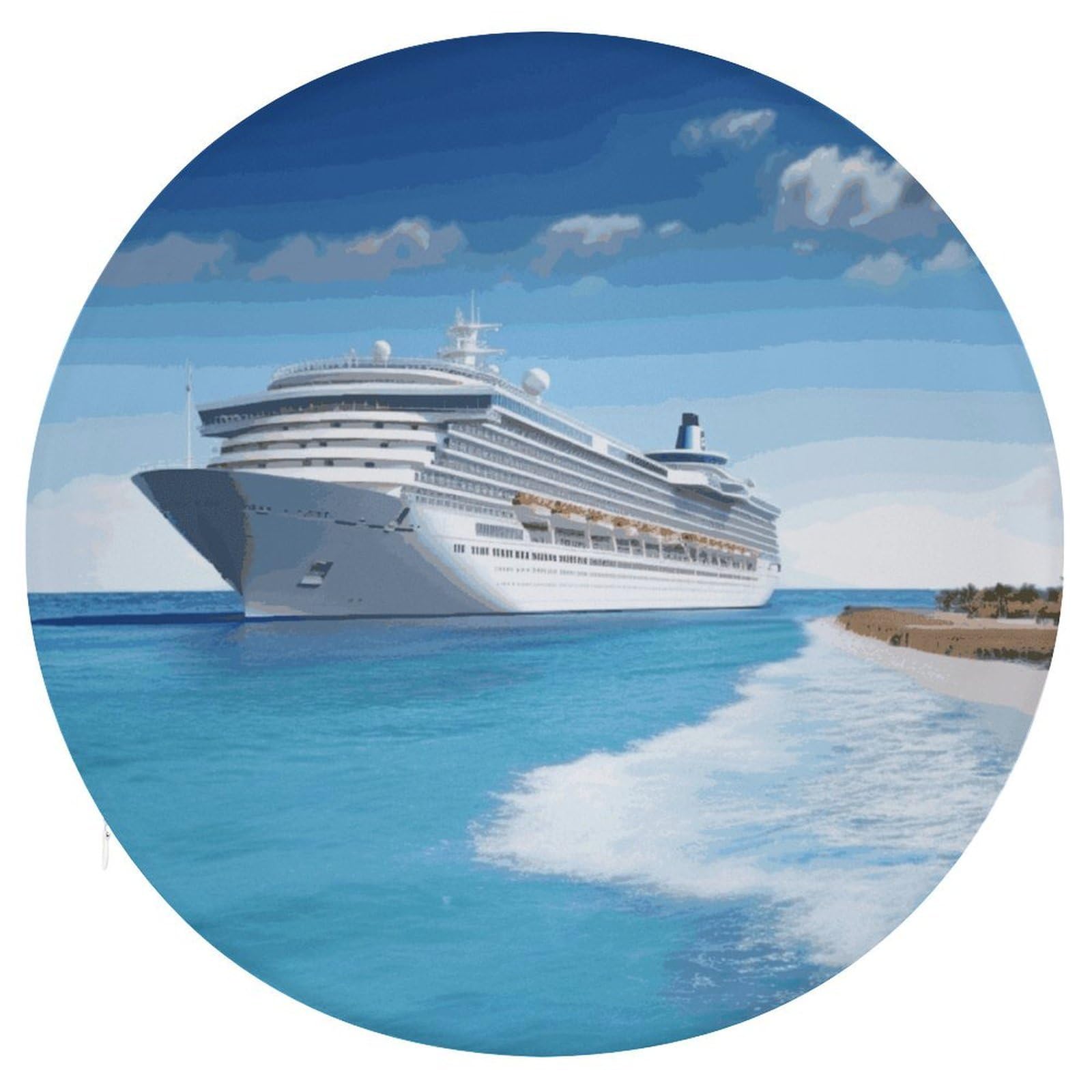 Adfgyerh Style Seaside Cruise Ship Cushion Memory Foam Pillow Core，Seat Cushion Detachable Design，Chair Cushions Suitable For All Seasons, And Can Be Used In Offices, Dining Rooms, Homes, And Other Settings.
