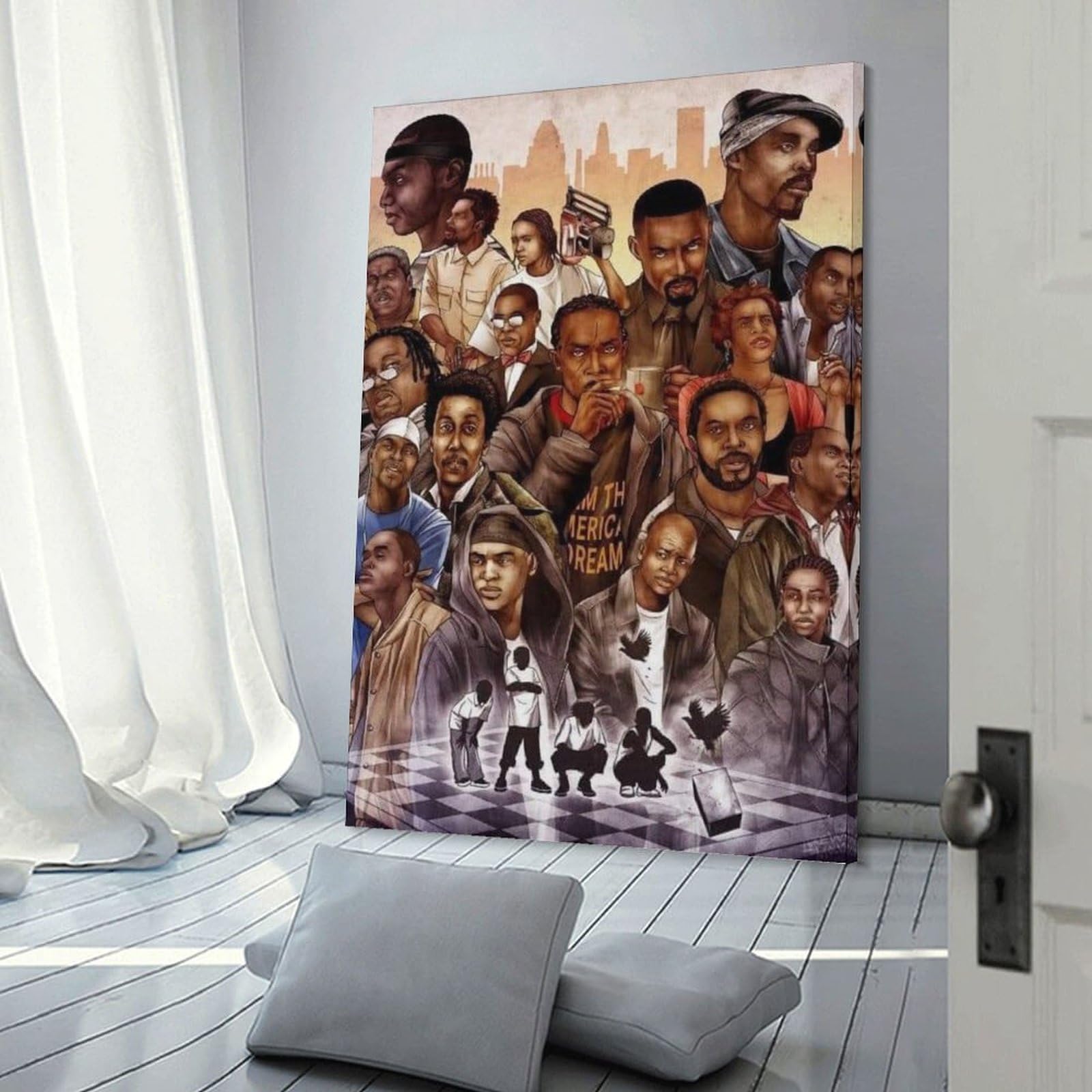 Poster con stampa artistica da parete, motivo: cantante rap, hip hop, tutte le stelle, decorazione per la casa, poster 40 x 60 cm