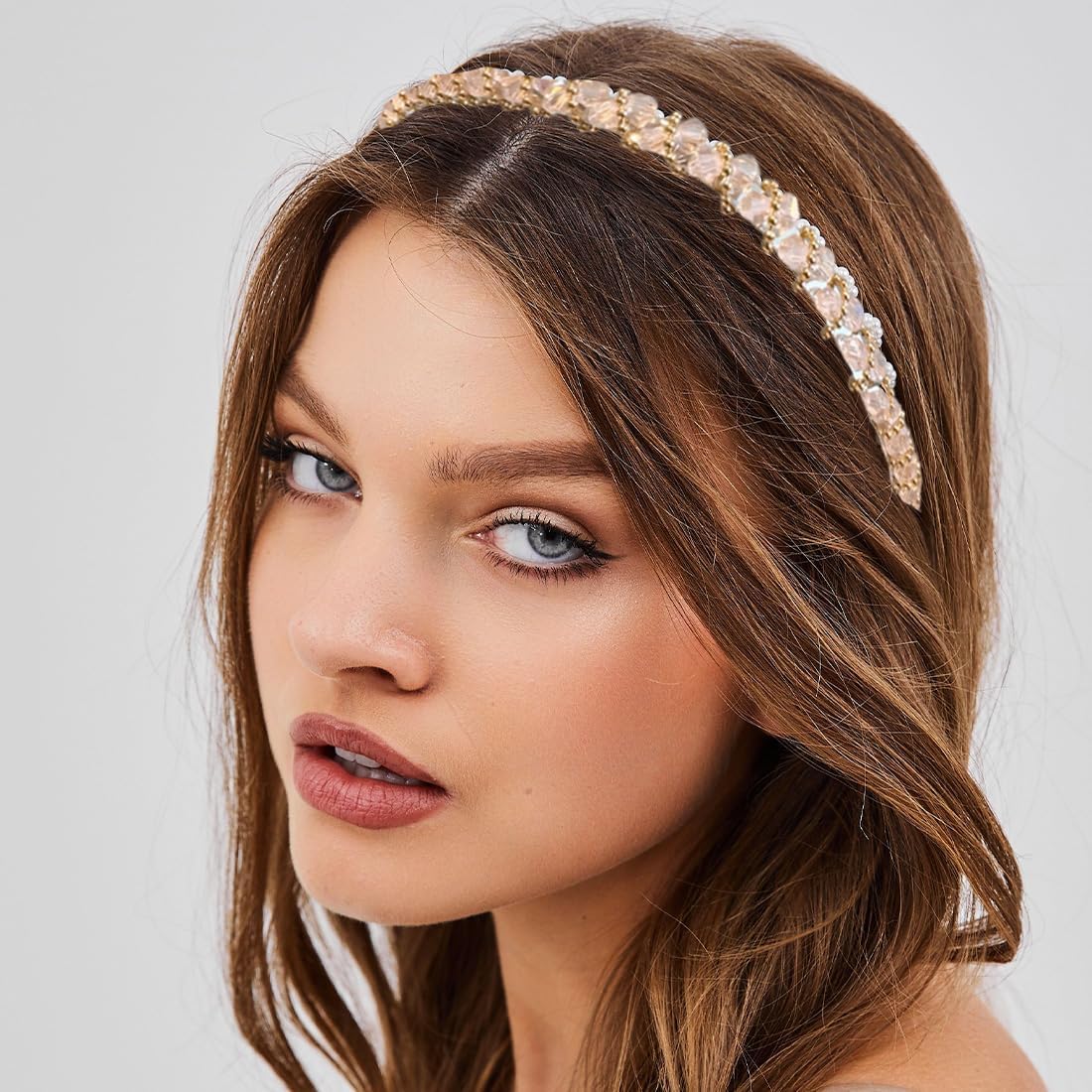 Serre-tête avec strass en cristal | Tresse.tn Serre-tête avec strass en cristal