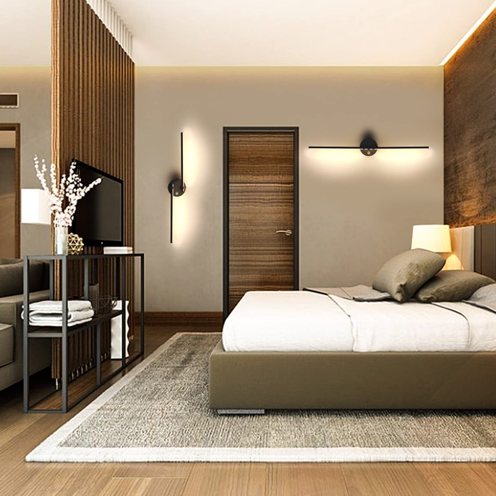 KAWELL 12W Moderne LED Wandleuchte mit Schalter Innen LED Wandlampe