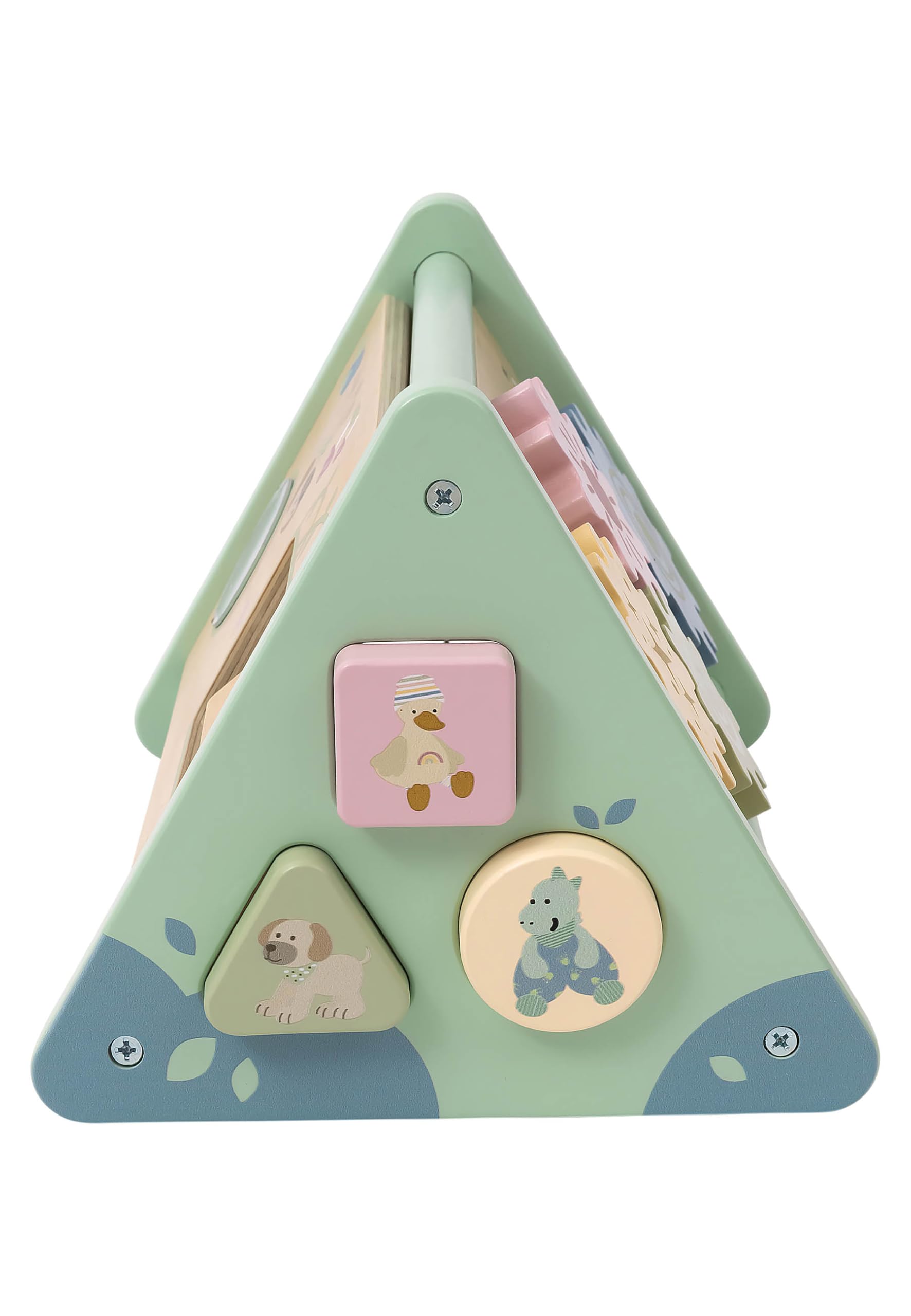 Sterntaler Activity Dreieck Holz – Fördert Feinmotorik und Koordination – Aus FSC® 100%-zertifiziertem Holz – Nachhaltiges Baby- und Kleinkindspielzeug mit vielseitigen Aktivitäten