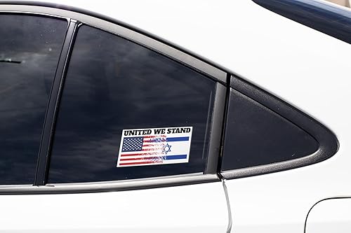 Miniatura 7 de United We Stand USA - Adhesivo con la bandera de Israel con adhesivo de bandera de Israel, varios tamaños, para uso en interiores y exteriores,
