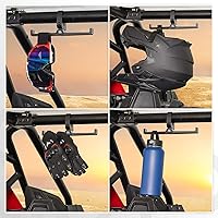 Vista 5 de KEMIMOTO Gancho de jaula enrollable para casco de auriculares, gancho UTV de aluminio resistente compatible con Can Am X3, Polaris RZR, Teryx, Rhino