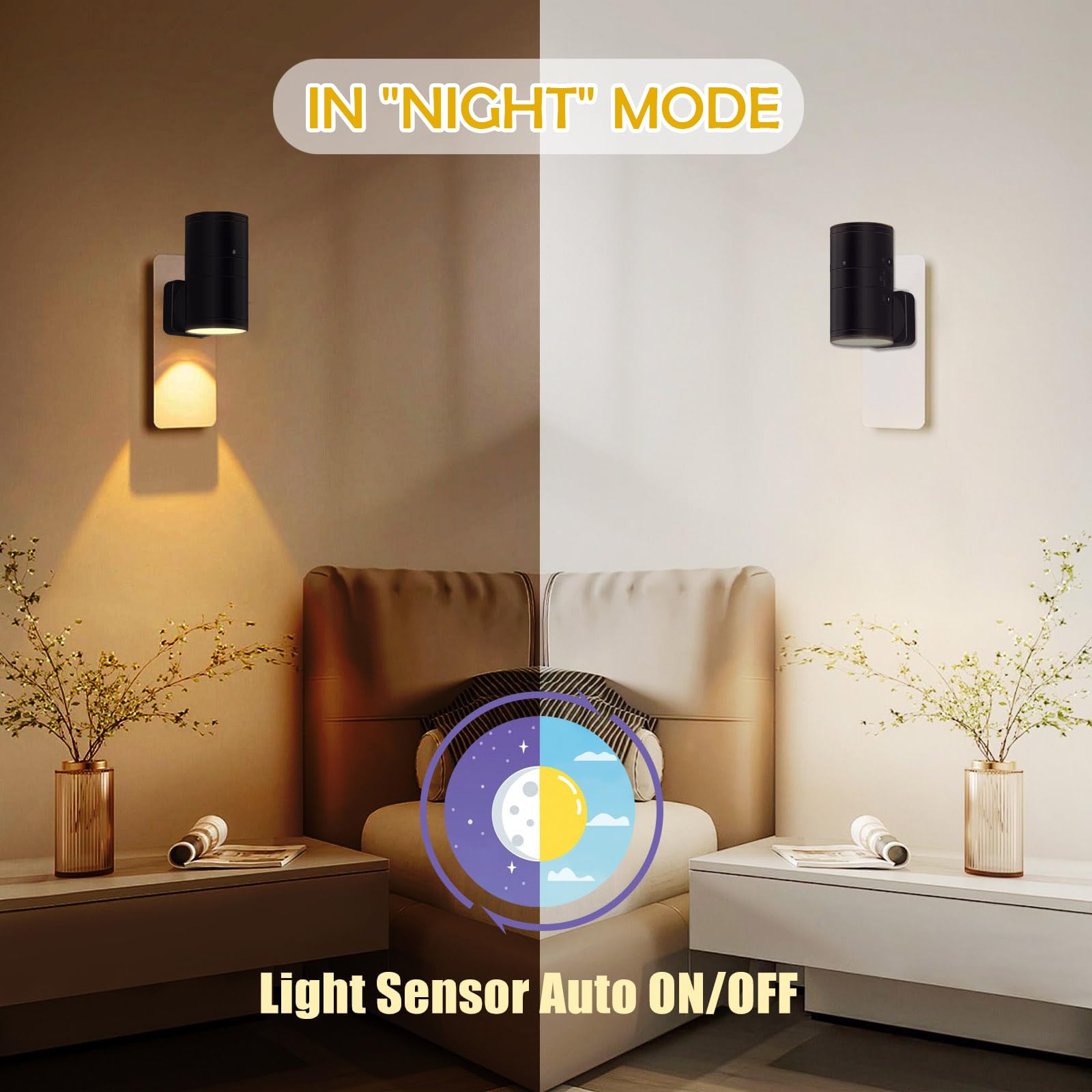 Lot De 3 Veilleuses Avec Détecteur De Mouvement, Télécommande À