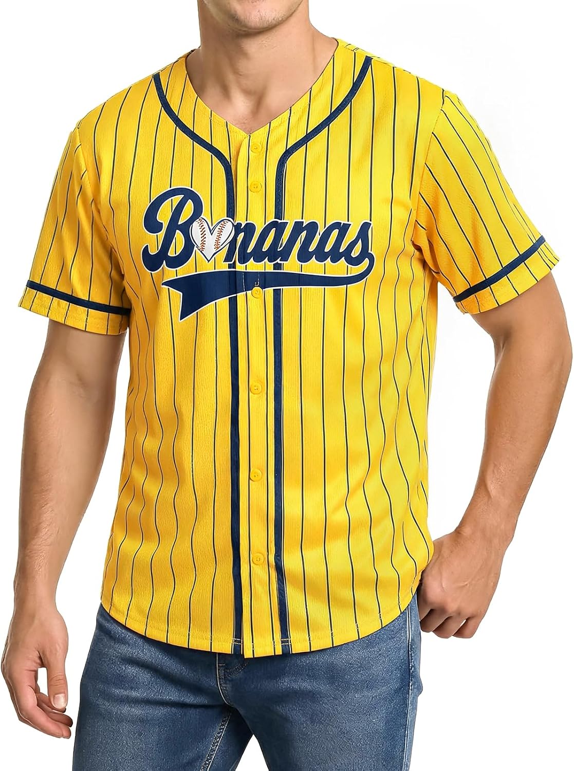 Baseball Jersey Shirts for Men Women Graphic Baseball Game Day Fan Jerseys Button Up Short Sleeve Cardigan Tops