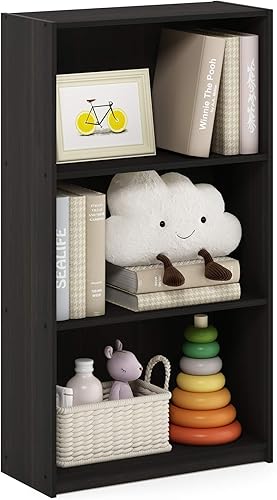 Miniatura 5 de Furinno 99736DBR - Estantería básica de 3 niveles color café oscuro