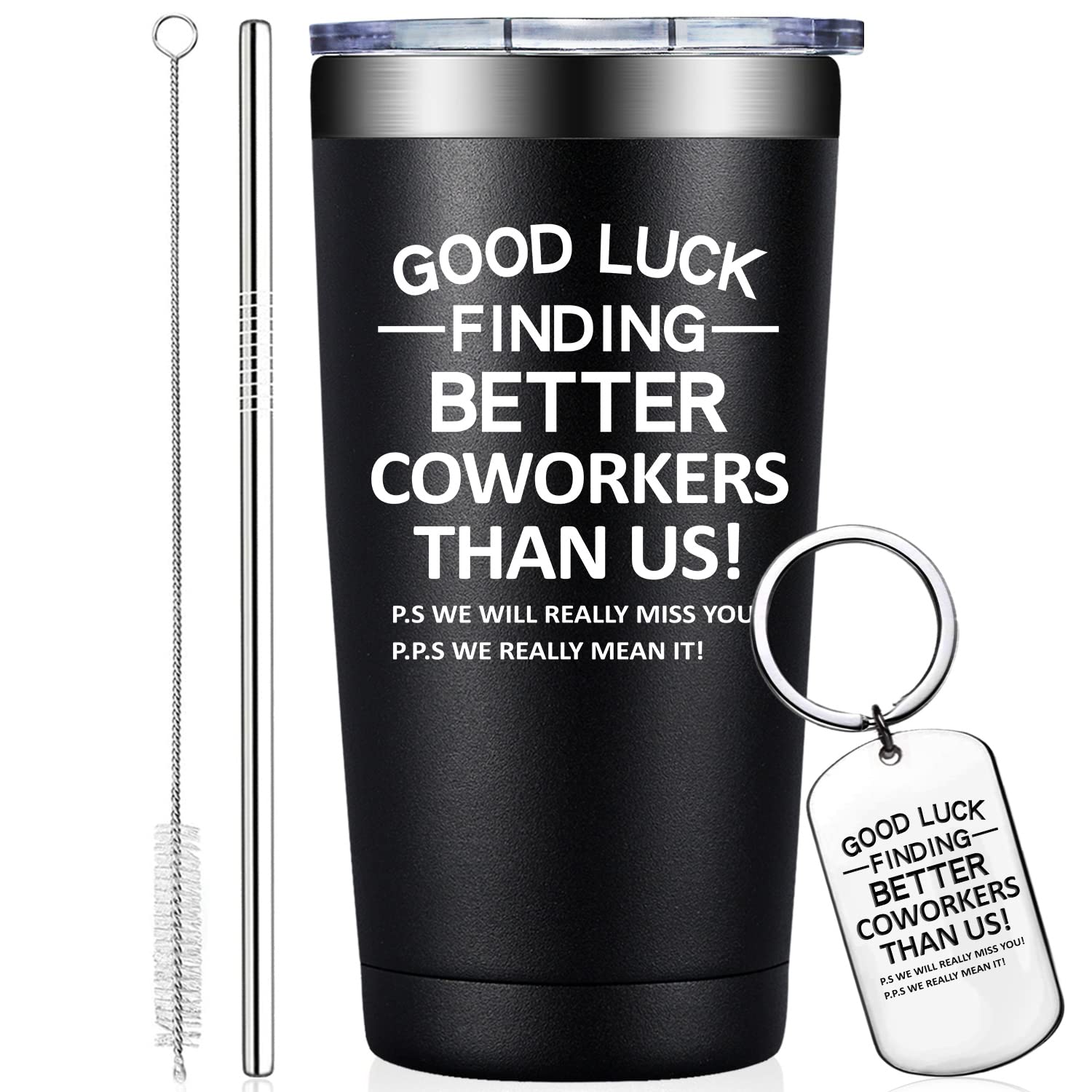 Grifarny Coworker Leaving Gifts for Men, Women - Going Away Gift for Coworker - Farewell Goodbye Retirement Gifts for Coworkers - Good Luck Finding Better Coworkers Than Us Tumbler Cup 20oz