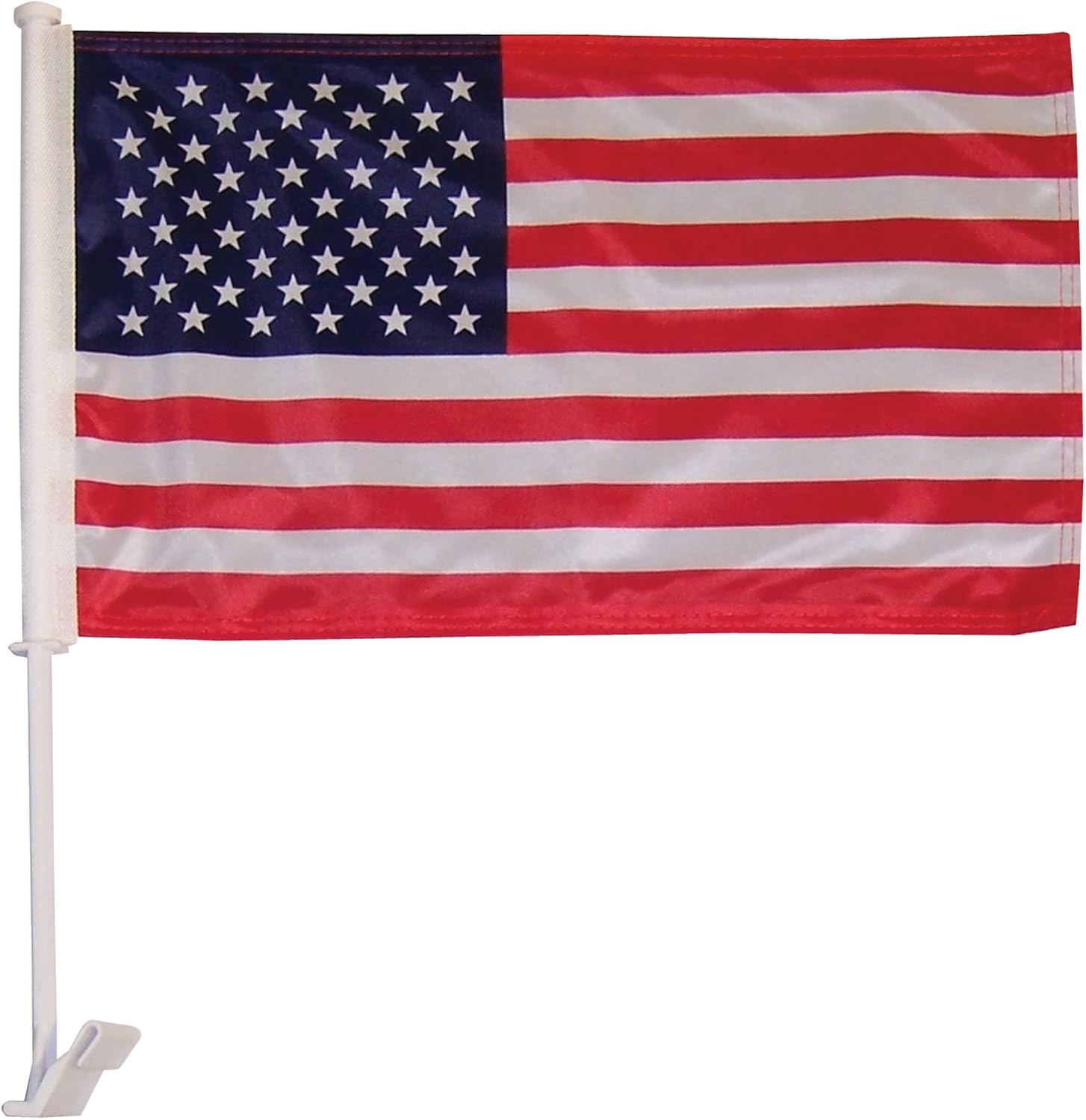 In the Breeze 3800 U.S. Flag Car Flag - Double Sided - Hooks Onto Car Window
