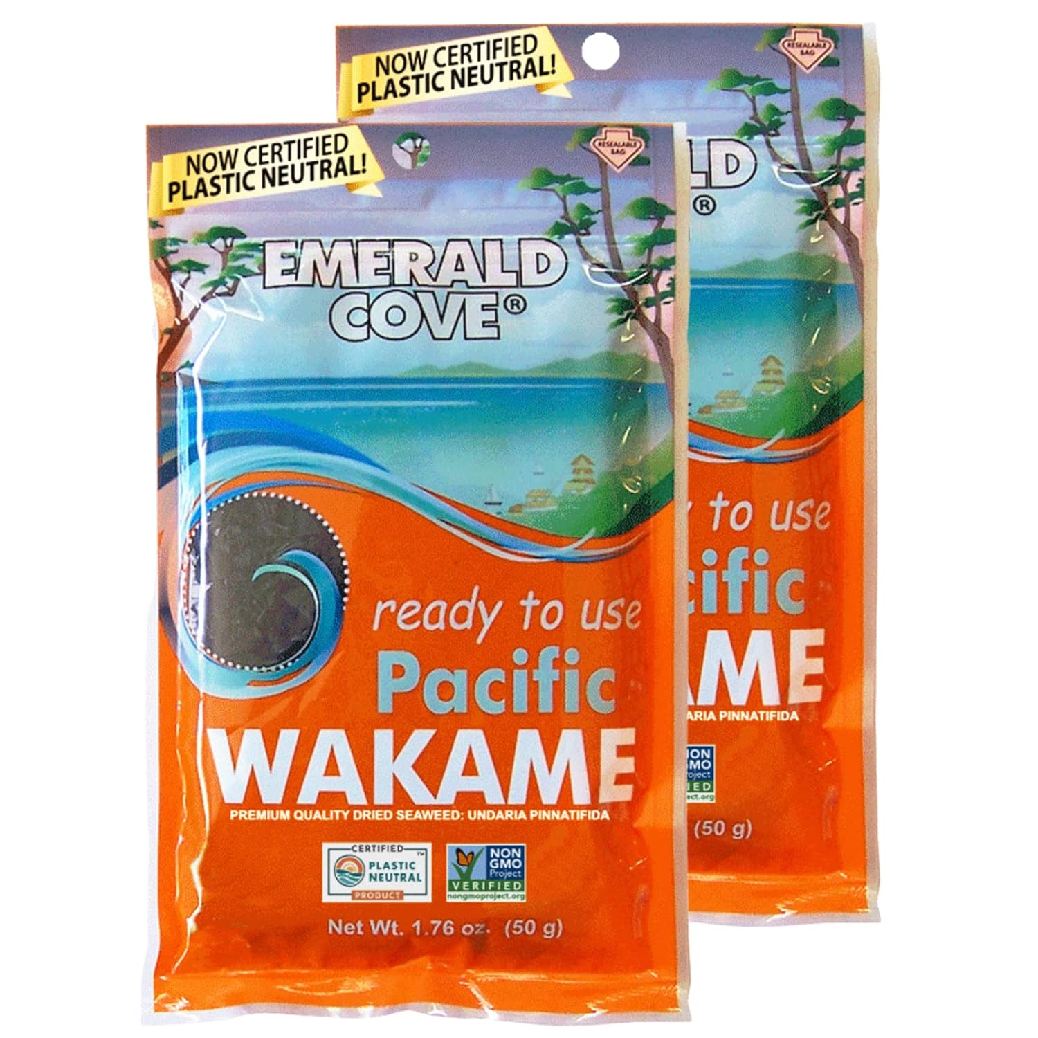 Emerald Cove Pacific Wakame, Dried Seaweed, NonGMO