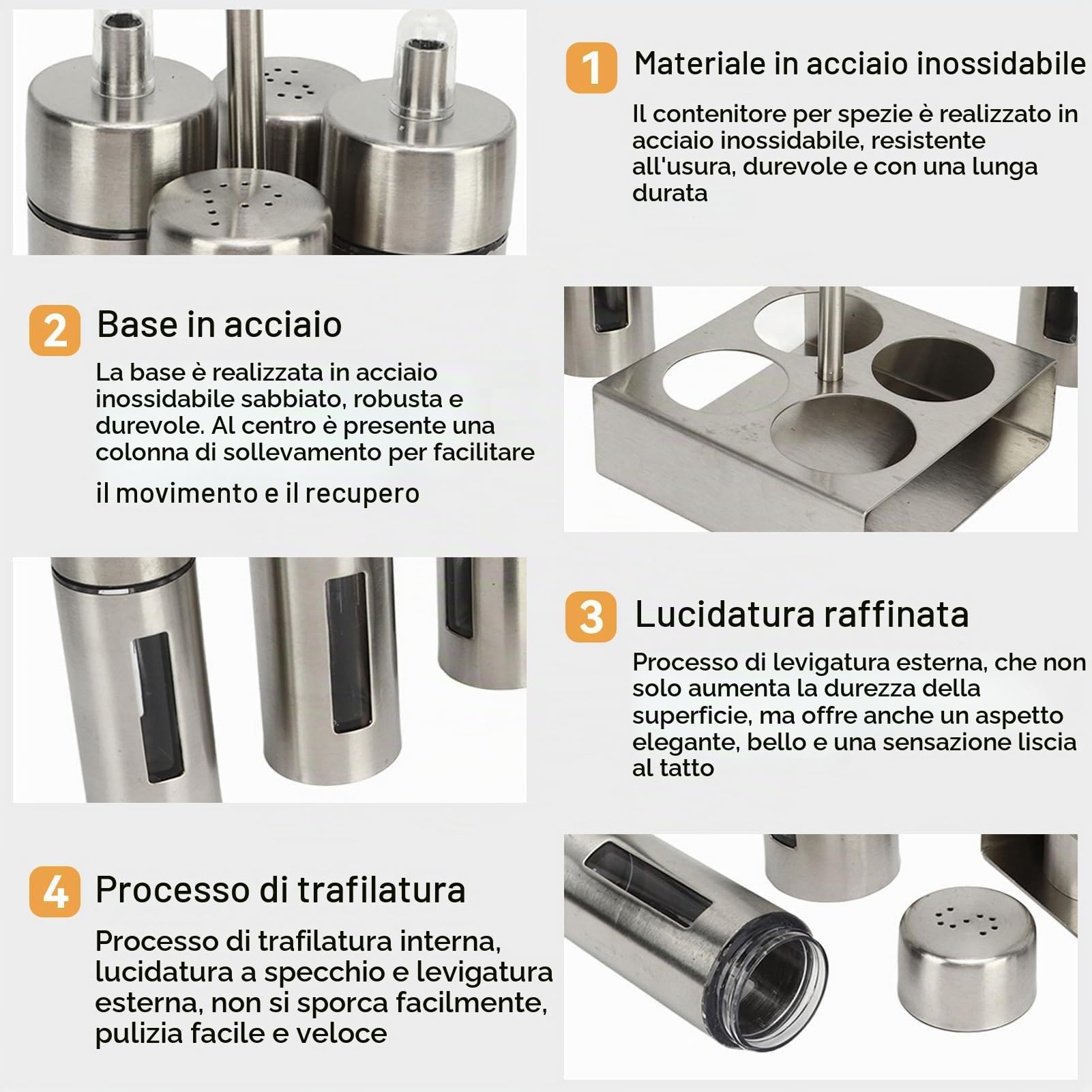 Set Dispenser Per Olio E Aceto, Set Oliera Per Olio E Aceto, Set Dispenser Per Olio E Aceto, Sale E Pepe, Set Bottiglia Per Oliera Per Olio E Aceto, Sale E Pepe, Dispenser Per Spezie in Acciaio Inossi