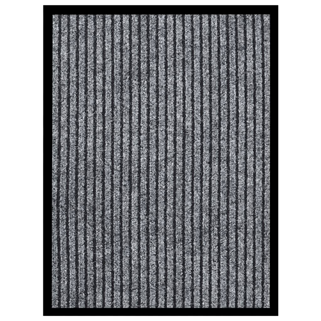 Maison & Jardin - Paillasson Rayé Gris 40x60 cm - Déco
