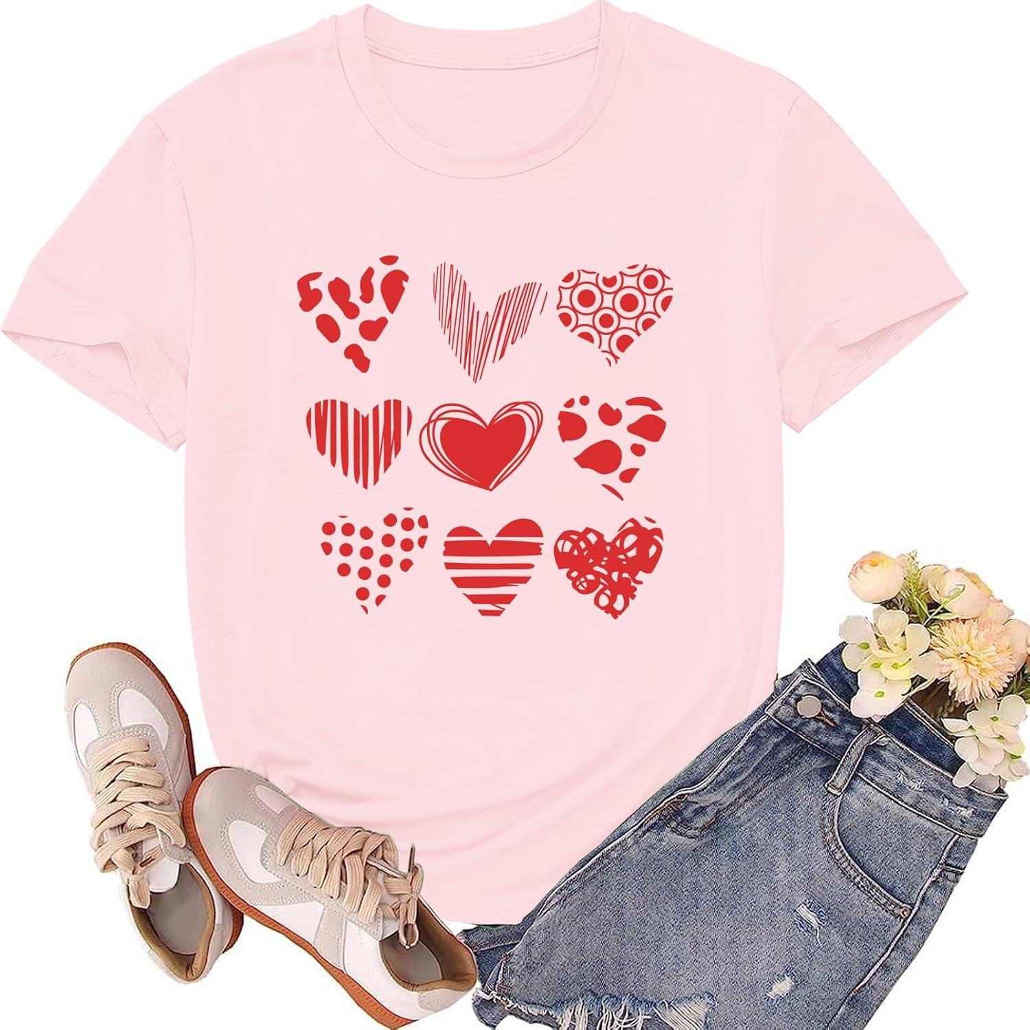 Valentines Shirts for Women Valentines Day Tshirts Valentine Day Lover Tee Tops