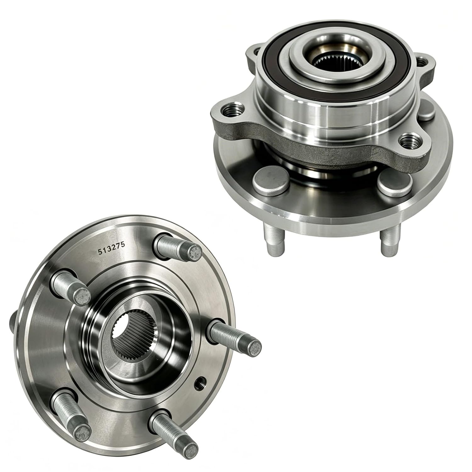 (2 Pack),Front Wheel Bearing and Hub Assembly,Precision Machined Steel Hub Assembly,ISO/IATF Certified (513275)