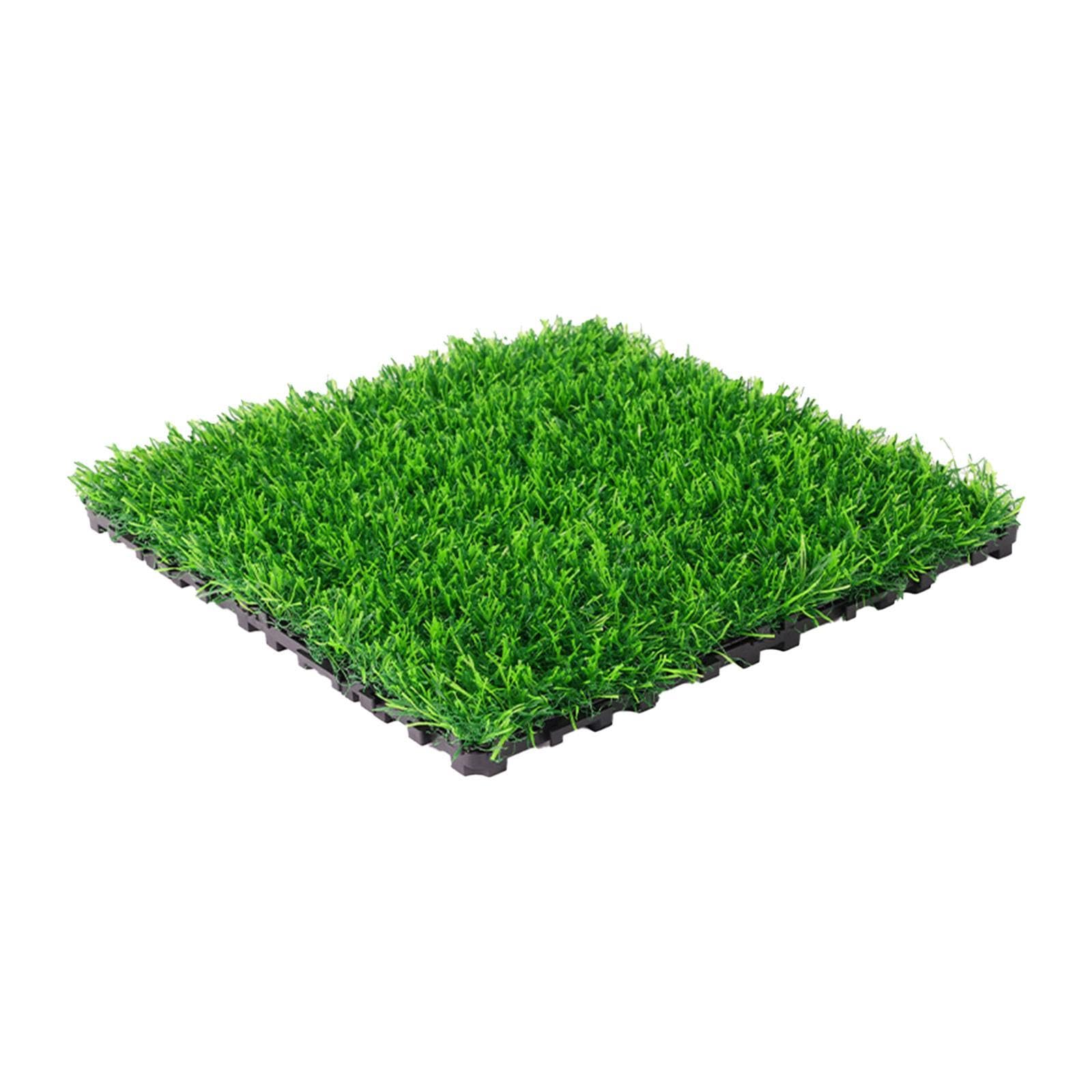 CALANDIS™ Artificial Grass Tiles Artificial Grass Turf for Patio Porch Playground Dark Green | Synthetic Grass | Landscaping & Garden Materials | Gardening Supplies | Yard, Garden & Outdoor Living-image-49