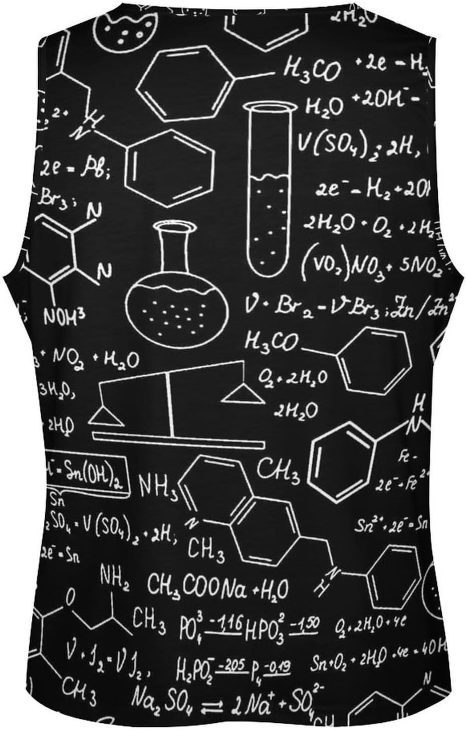 Chemistry Blackboard Mens Tank Tops Sleeveless Muscle Shirts Beach Casual Gym Shirt Vest Tee Tops