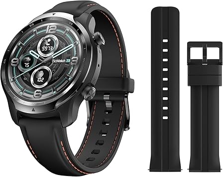 Amazon.com: TicWatch Pro 3 GPS Smart Watch Plus 22mm Width Watch Band  Replacement Band Black Men's Wear OS Watch Qualcomm Snapdragon Wear 4100  Platform Health Fitness Monitor 3-45 Days Battery Life GPS