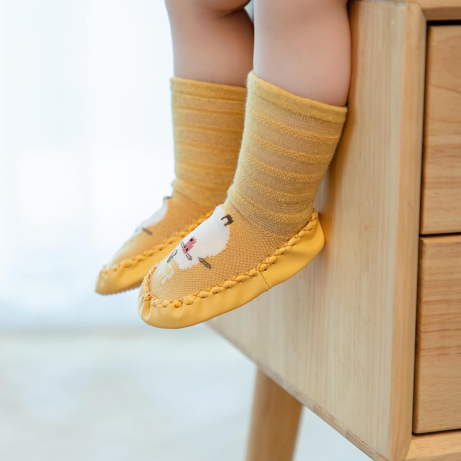 Baby Toddler Non-slip Sock Shoes Non-skid Cartoon Mesh Floor Slipper for Boys Girls First Walking 2 Pairs