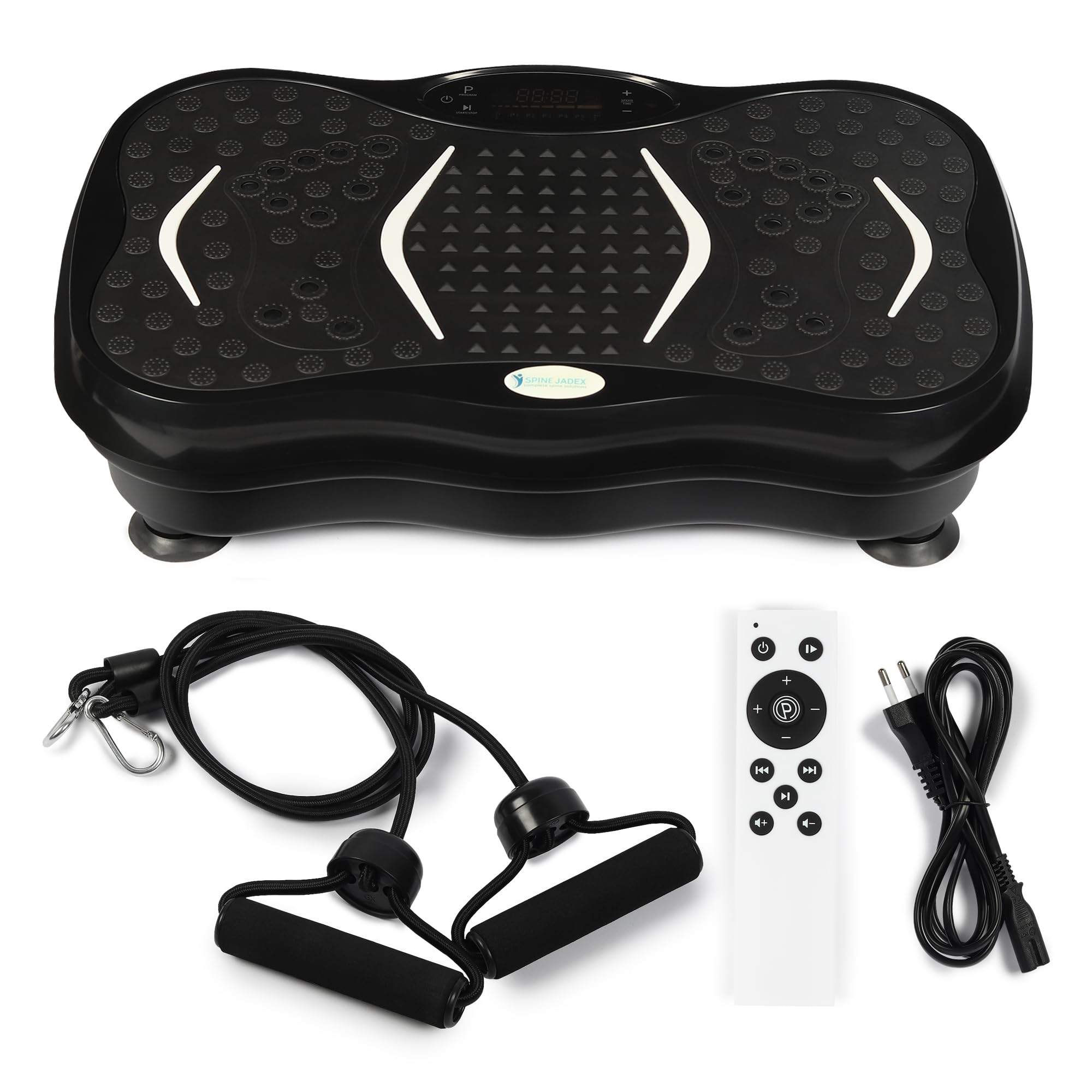 Vibration Massager Machine with Remote Control & Resistance Bands | Whole Body Fitness Vibration Plate for Muscle Relaxation, Blood Circulation & Weight Loss | Anti-Slip Platform, Digital Display-image-15