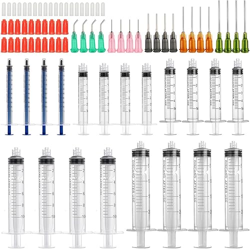 Jeringa aplicadora de pegamento con aguja y tapa de punta roma, para líquido, pegamento, tinta, perfume, brillo de labios