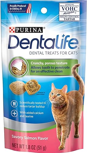 DentaLife - Golosinas dentales para gatos Salmón 1.8 oz