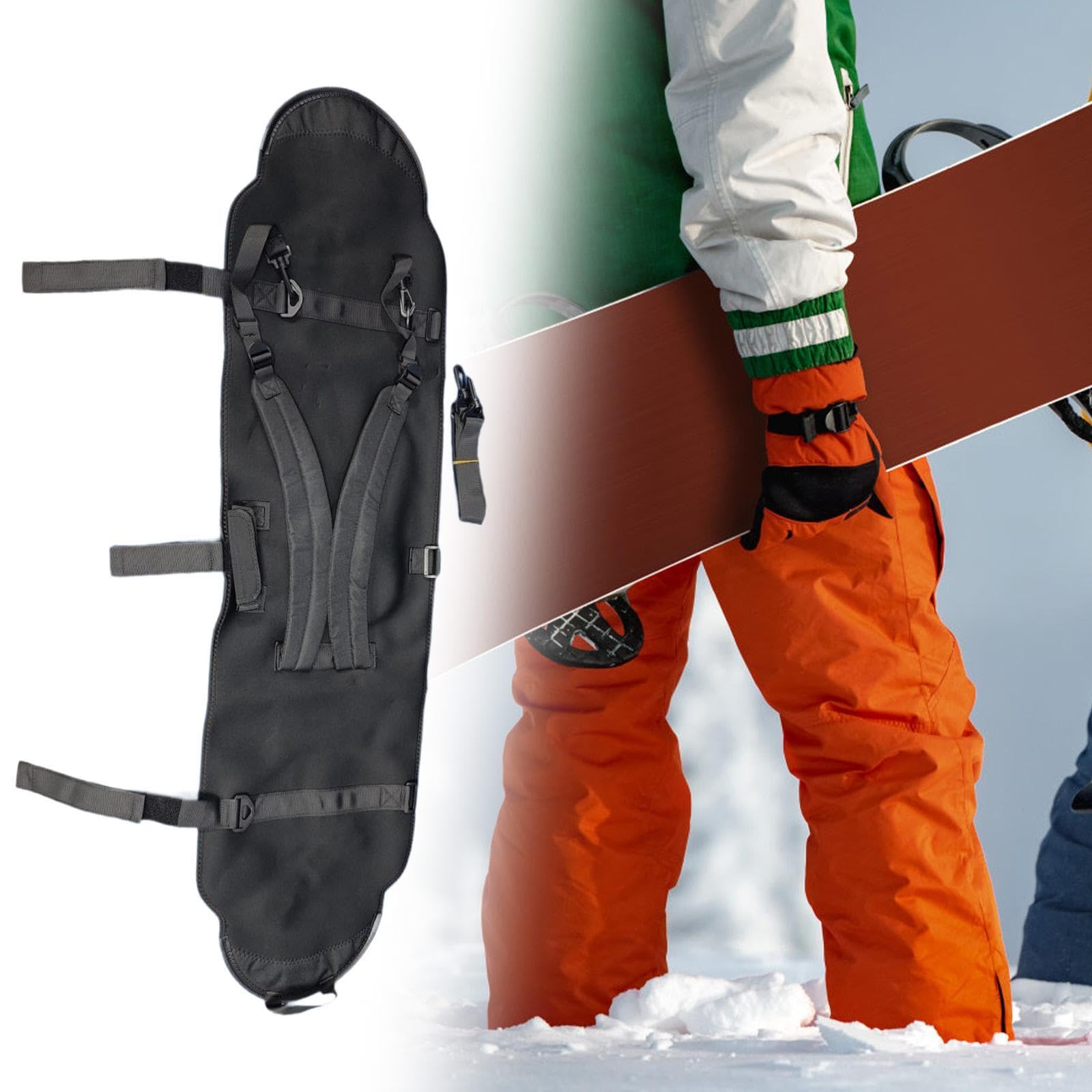 Housse de légère pour snowboard, sac de rangement et sac de ski de extérieur avec bandoulière ergonomique et élastique, pour hommes et femmes.