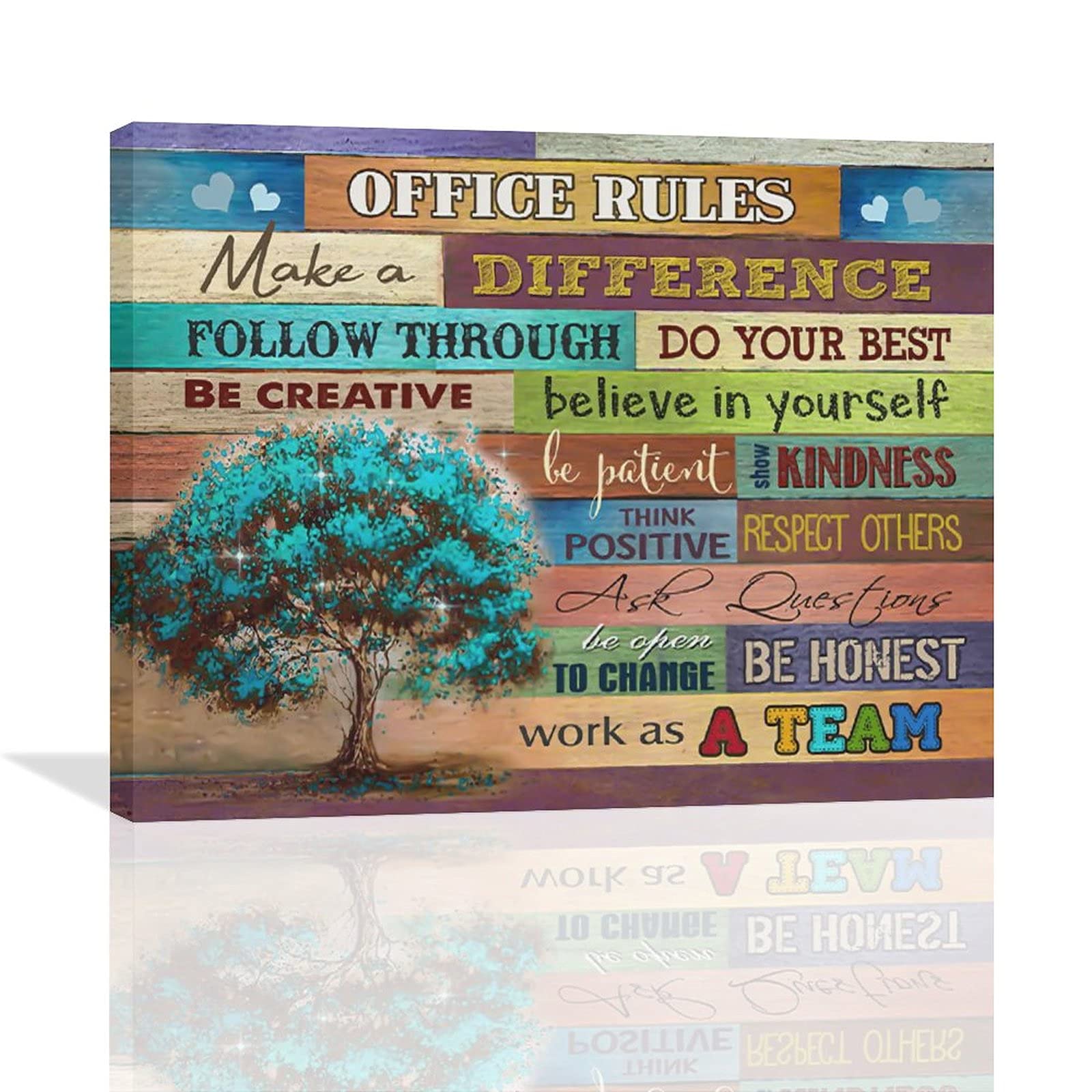 Citari Office Rules Work As A Team Framed Canvas Wall | Desertcart INDIA