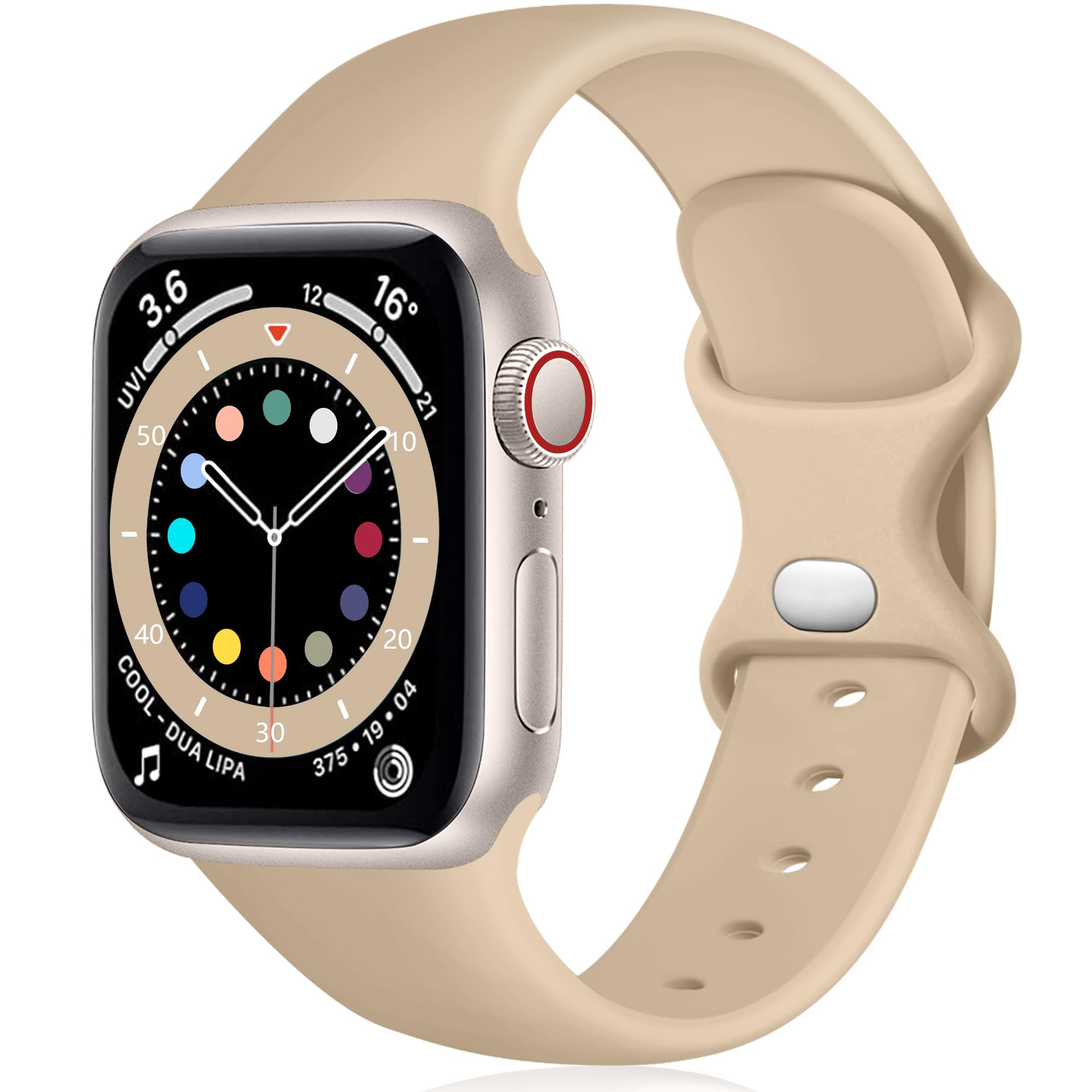 Epova Silicone Strap Compatible with Apple Watch Strap 40mm 38mm 41mm 42mm, Replacement Straps for iWatch SE 3 Series 11 10 9 8 7 6 5 4 3 2 1, Black, Small — view 31