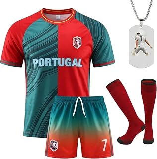 Kids Soccer Jersey Set | Youth Uniform Kit with Shirt Shorts Socks for Boys Students,School Sports Training Match