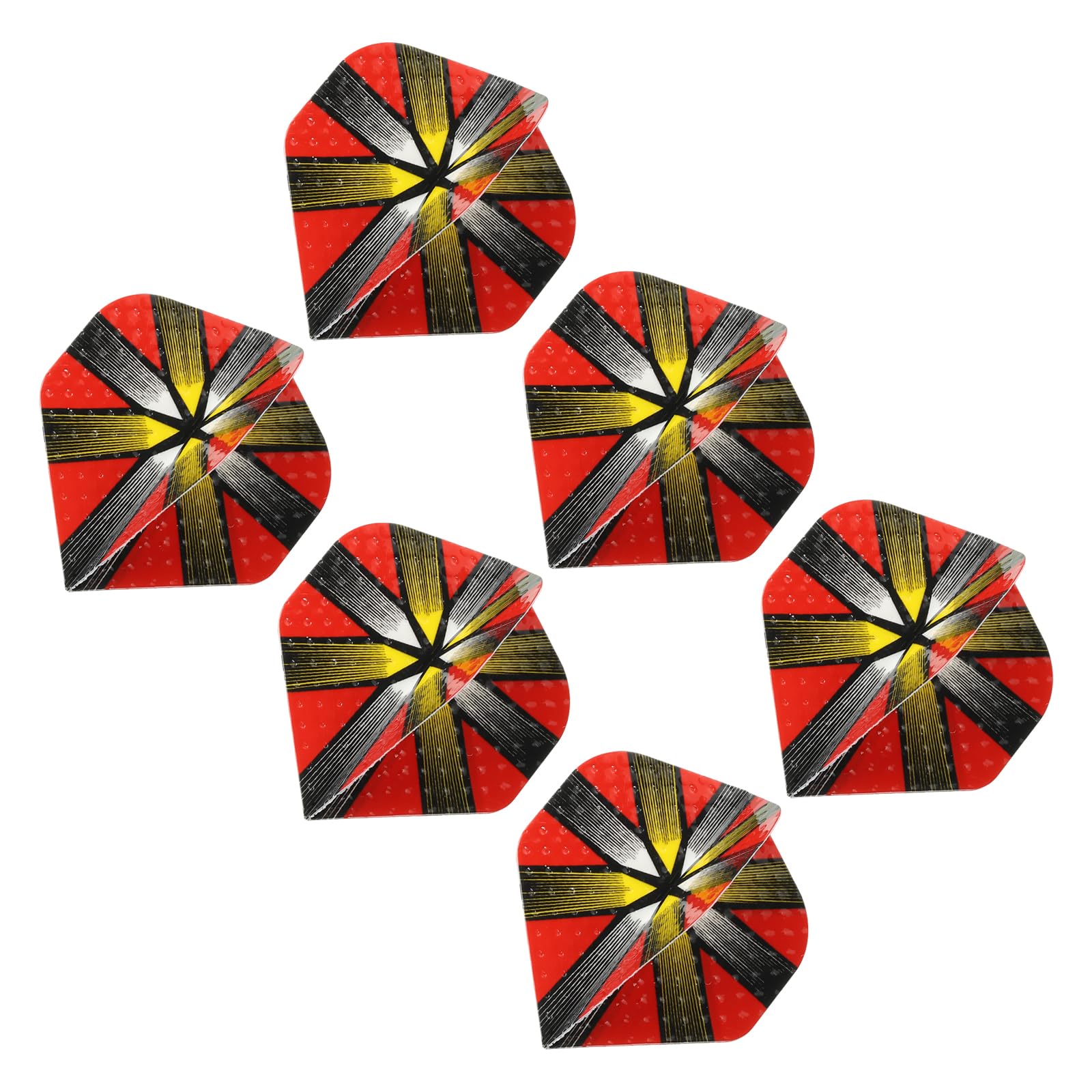PATIKIL Slim Dart Flights, 6 Pack Aluminum Foil Unique Design Dart Accessories for Steel Tip Dart and Soft Tip Darts, Red Yellow Silver Tone