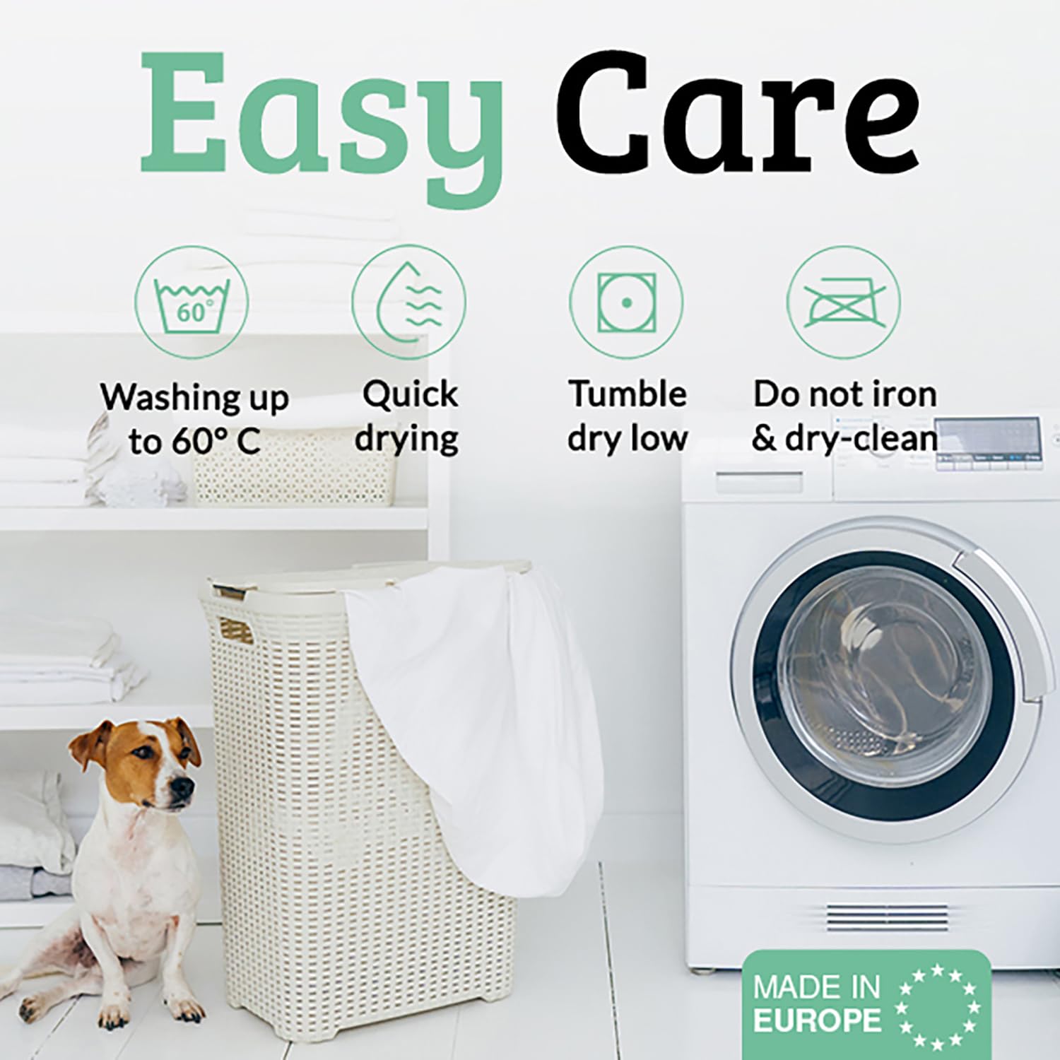 Zipped Pillow Covers Protectors 2 Pack 65x65 cm - Waterproof Tencel™ - Oeko-Tex® Certified in Aegis® Ecological and Sustainable Fibre - Image 3