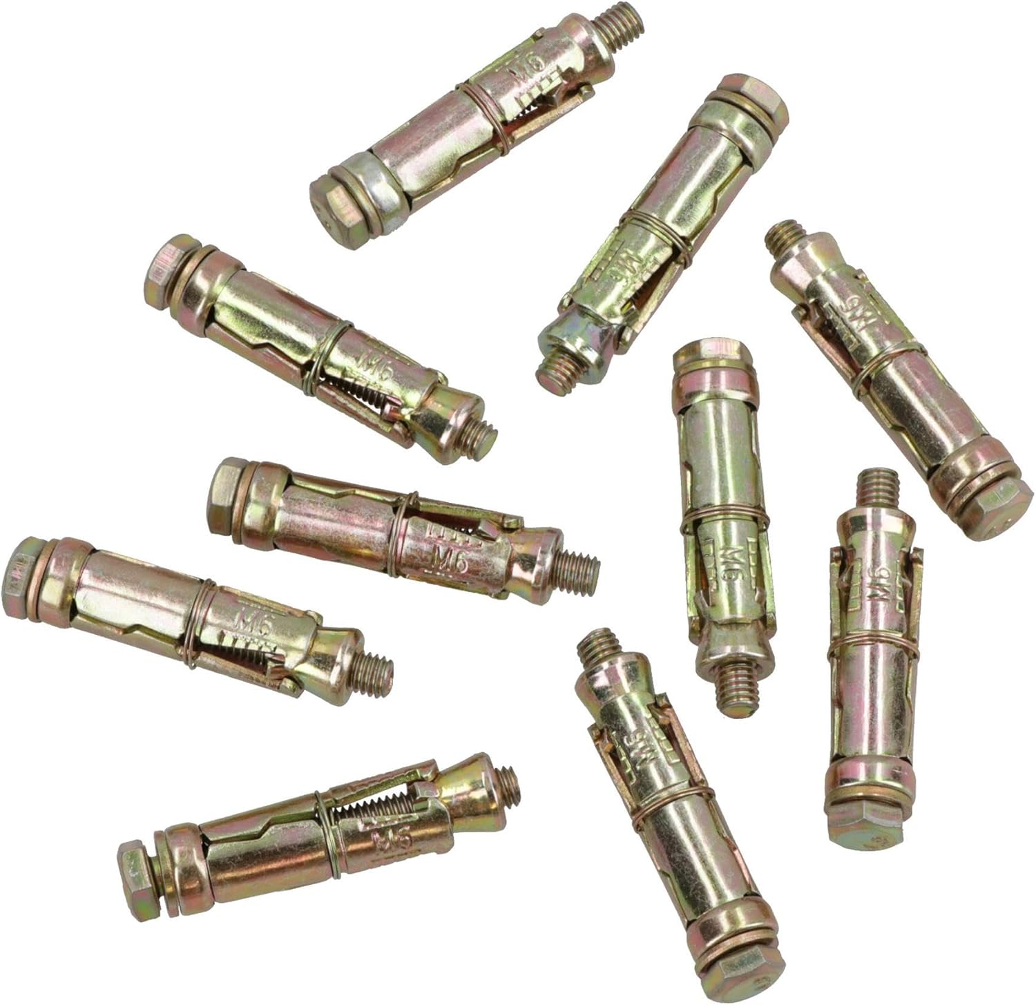 M6 6mm x 50mm Expansion Rawl Bolt for Masonry Sleeve Anchors Fastener 10pk