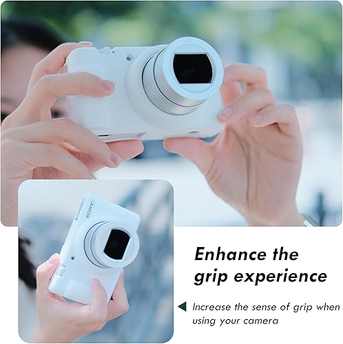 Miniatura 7 de Rieibi ZV-1F Caso, Funda Protectora De Silicona Suave Para Sony ZV1FZV-1M2ZV-1 Mark II Vlog Cámara, Cubierta Ligera ZV1F - Blanco