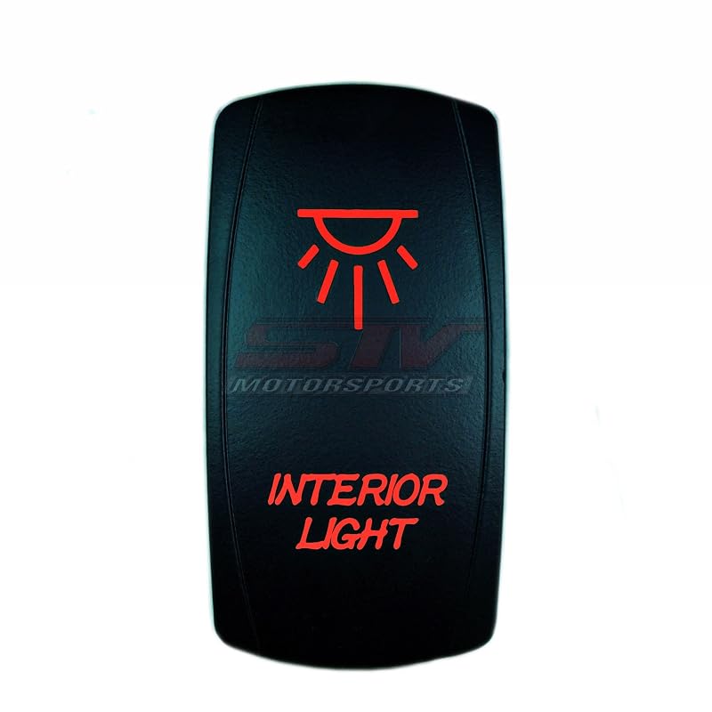 Interruptor basculante para iluminação interna STVMotorsports Laser Red 20 A 12 V – Vermelho