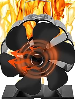 XUBX Stove Fan Log Burner Fan Wood Burning 6 ...,