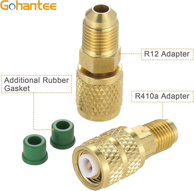 Adaptador Mini Split R410A 5/16 SAE Hembra a 1/4 SAE Macho miniatura 6