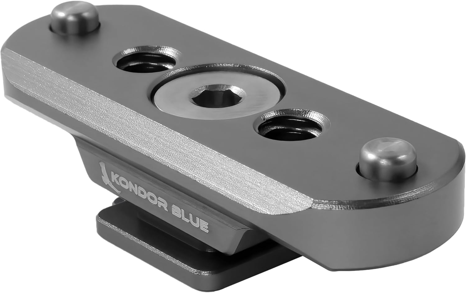 KONDOR BLUE | NATO Rail to Hot Shoe Adapter for Remote Trigger Top Handles | Add a top Handle to Any Camera, Ultra-Durable, & Spring-Loaded Safety Pins | Space Gray