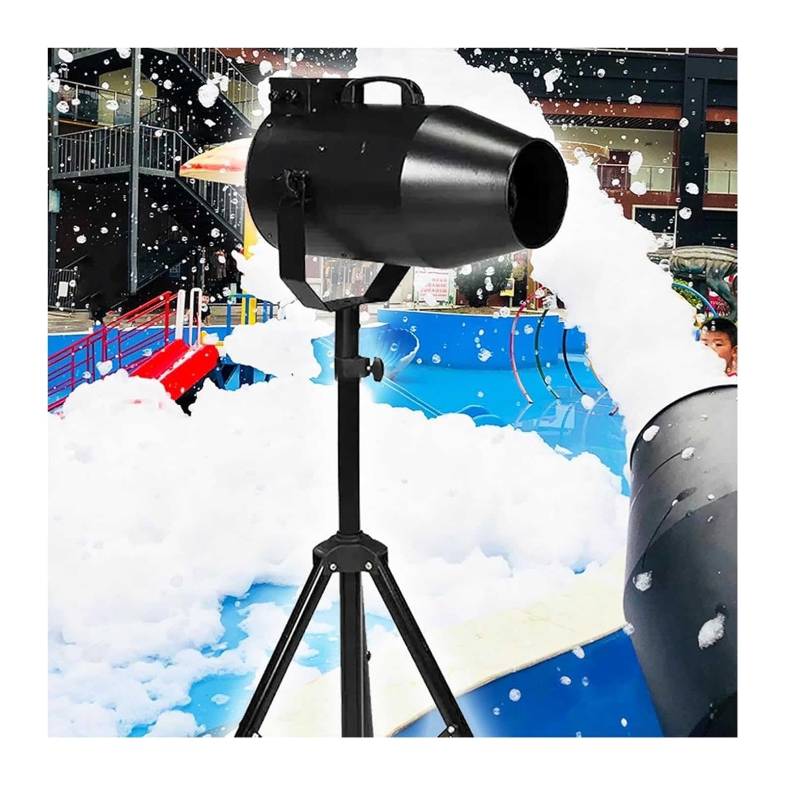 Schaummaschine for Partys im Freien, große Schaummaschine, einstellbarer Winkel, manuelle elektrische Hochleistungssteuerung 1000 W, Jet-Schaummaschine mit Bühneneffekt (Entfernung 6–10 m/Fläche 80 m²