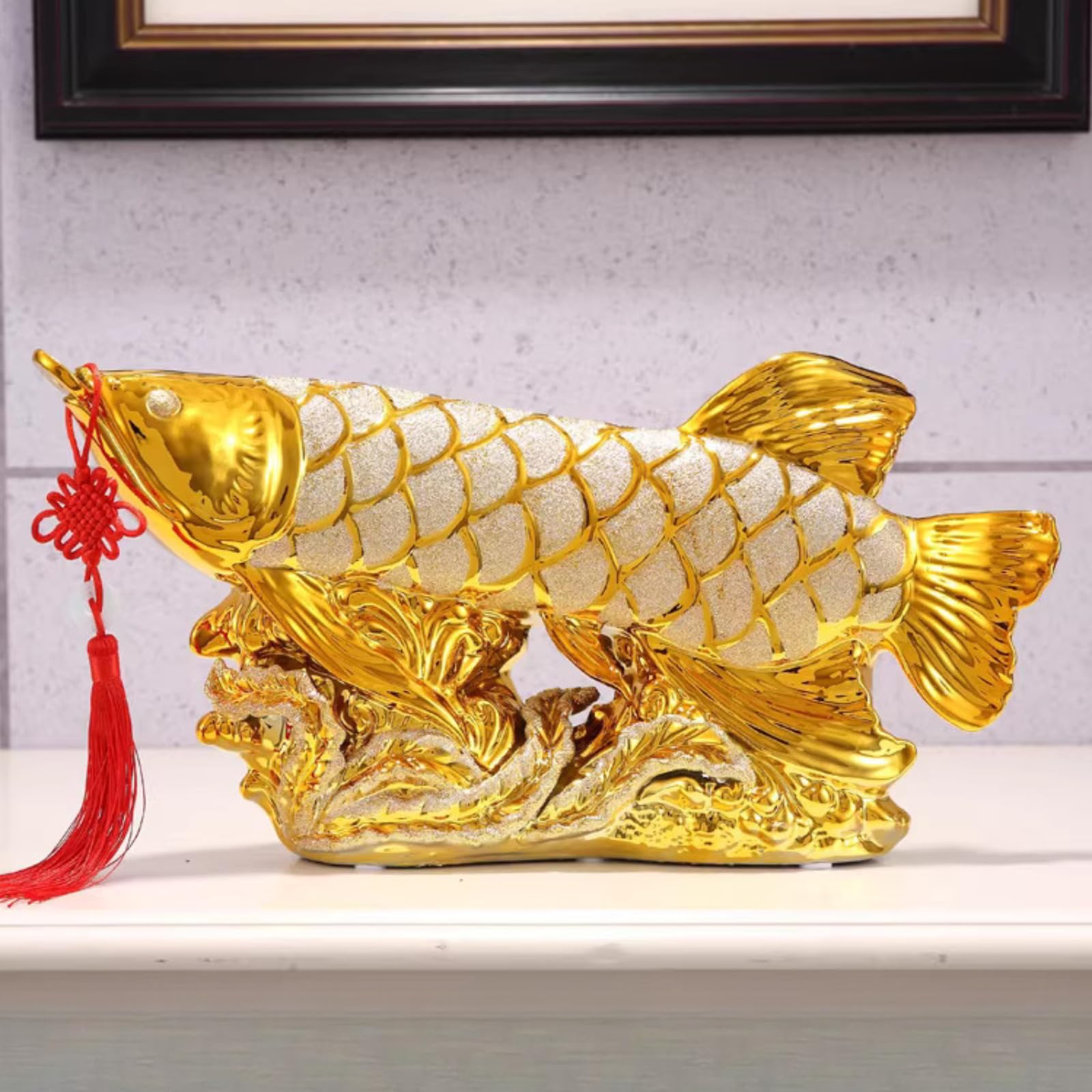 Aottsd Bronze Wealth Cat Figurine Bedroom Desktop Mini Tabletop Ornament 13Cm