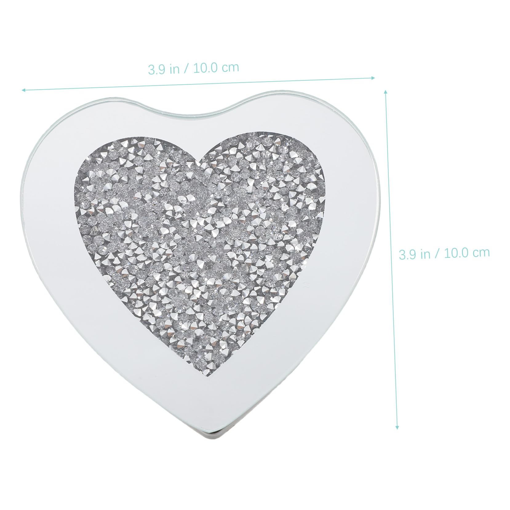 Gatuida 6 Piezas de Platillos de Vidrio en Forma de Corazón, Posavasos Resistentes al Calor y Rayaduras para Tazas de Té, Ideales para Hoteles y Bares